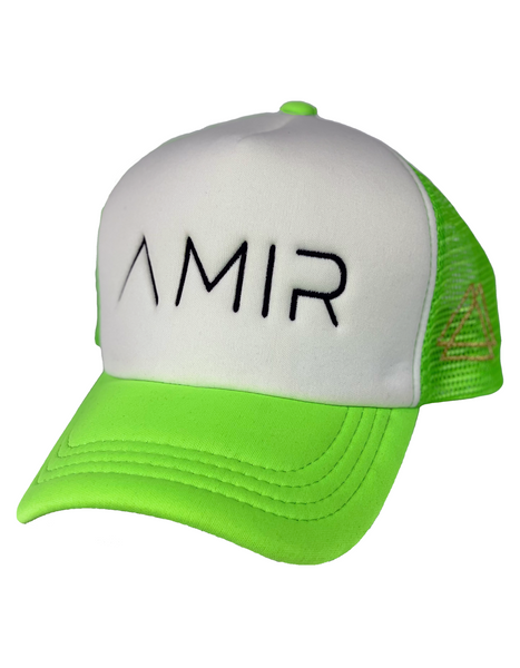 AmirLA - Neon Green & White Trucker Hat