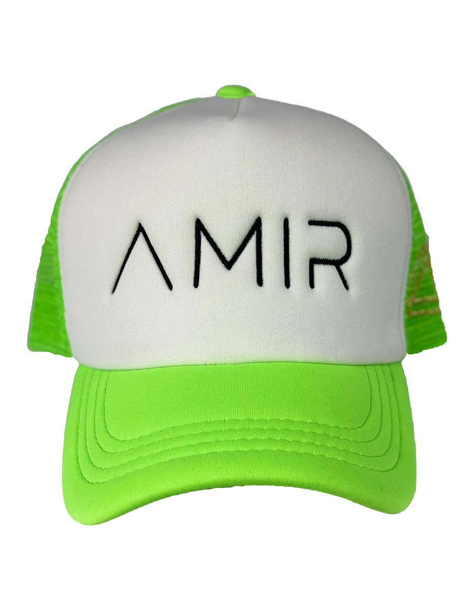 AmirLA - Neon Green & White Trucker Hat