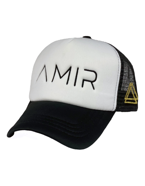 AmirLA - White & Black Trucker Hat