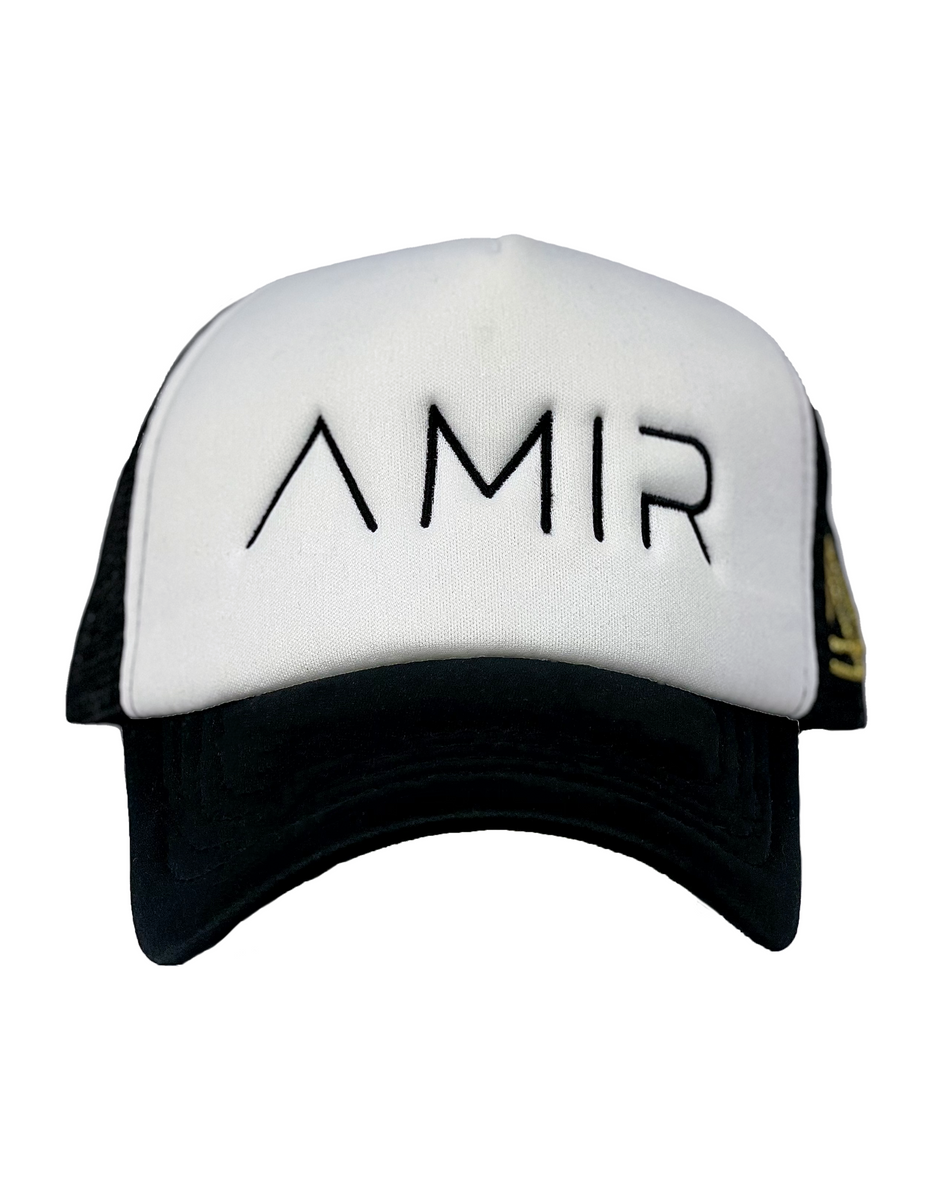 AmirLA - White & Black Trucker Hat